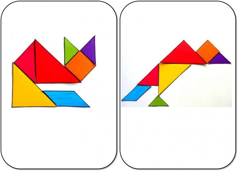 27 Animaux En Tangram Couleur Copy à Tangram Lapin