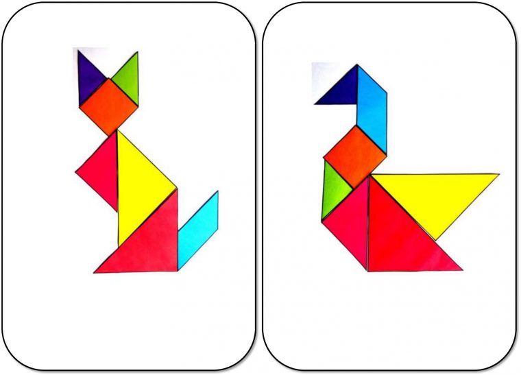 27 Animaux En Tangram Couleur Copy à Tangram Lapin