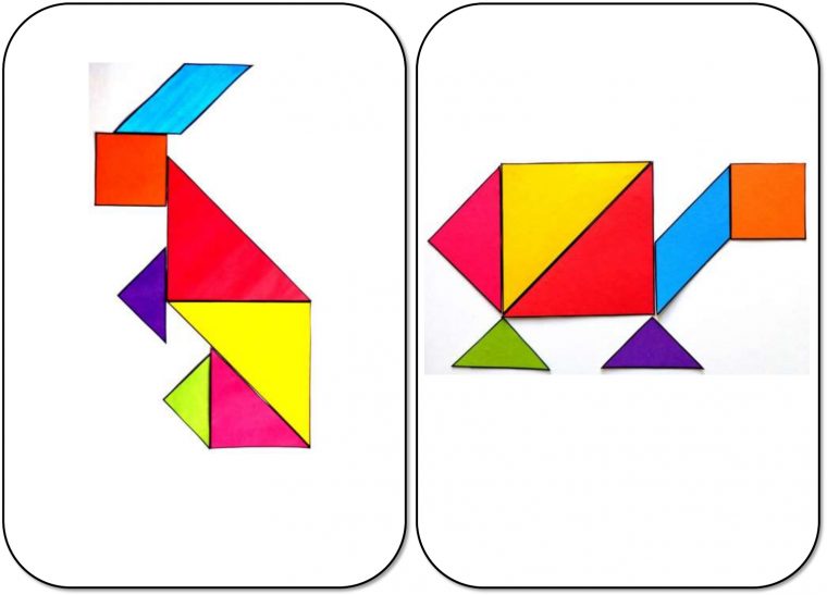 27 Animaux En Tangram Couleur Copy avec Tangram Lapin