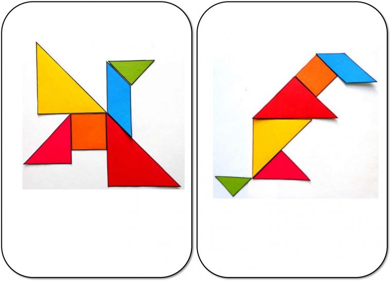 27 Animaux En Tangram Couleur Copy tout Tangram Lapin