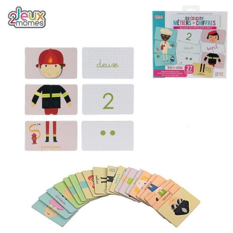 27 Cartes Educatives Metiers Et Chiffres – Apprendre Maternelle Compter –  300 à Jeu Educatif Maternelle