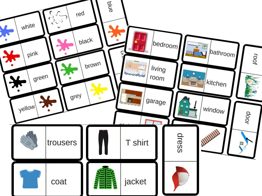 3 Jeux De Dominos Pour Travailler Le Vocabulaire En Anglais concernant Jeu En Anglais À Imprimer