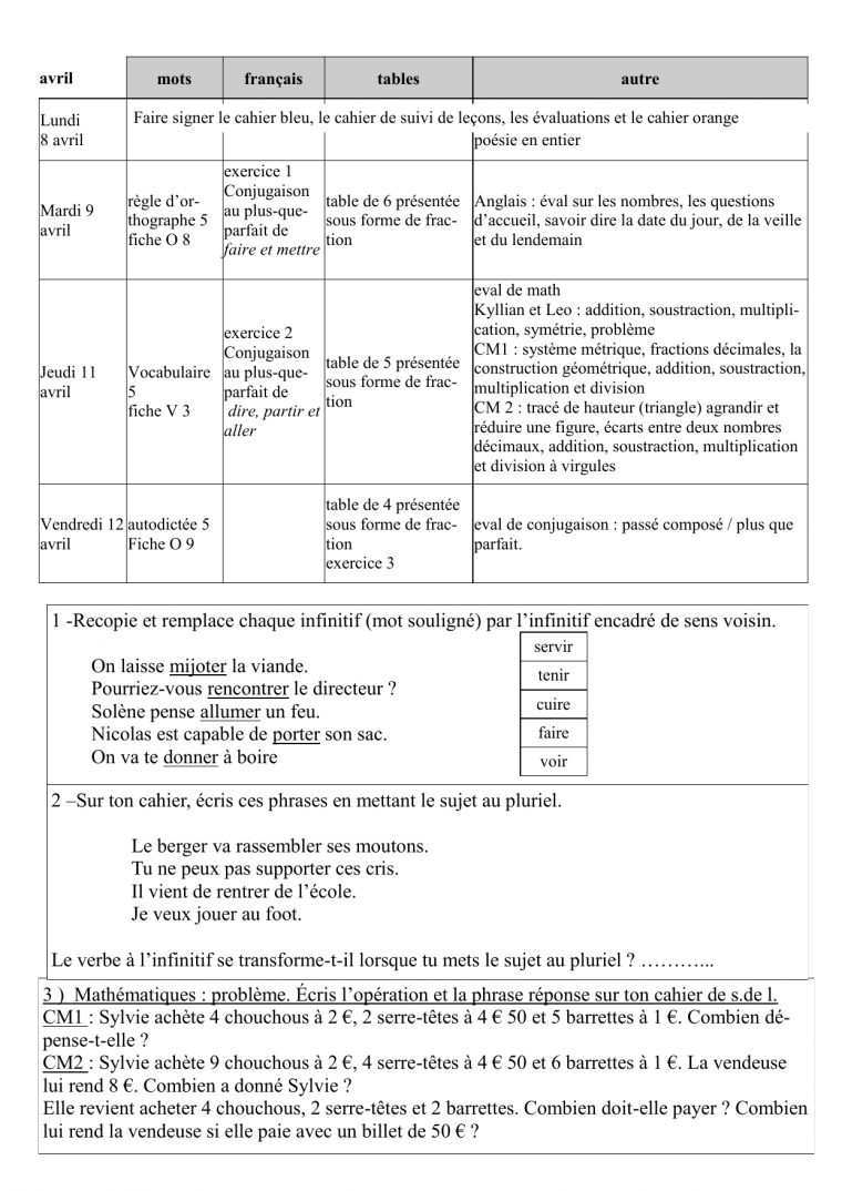 3 ) Mathématiques : Problème. Écris L`opération Et La Phrase intérieur Symétrie Cm1 Exercices