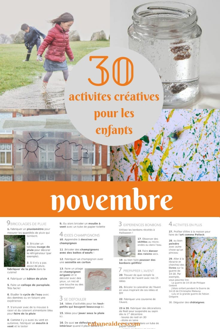 30 Activités Créatives Pour Novembre Pour Les Enfants (Avec destiné Activité Primaire A Imprimer