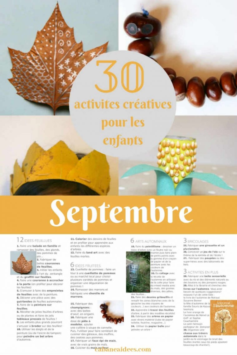 30 Activités Créatives Pour Septembre Pour Les Enfants (Avec serapportantà Activité Primaire A Imprimer