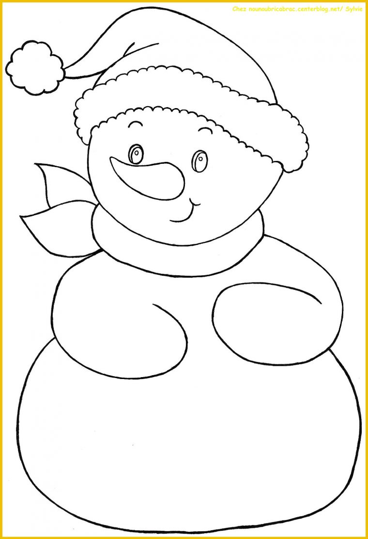 34 Dessins De Coloriage Bonhomme De Neige À Imprimer encequiconcerne Modèle Bonhomme De Neige À Découper