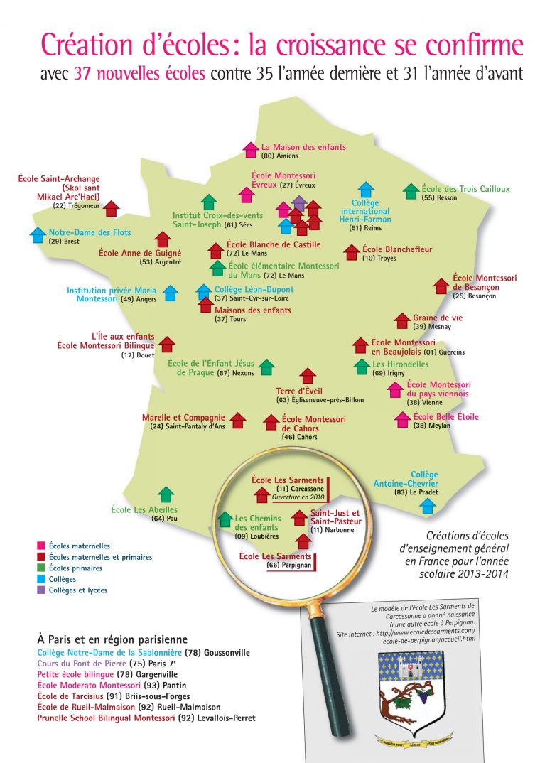 37 Écoles Indépendantes Créées Cette Année ! – Le Blog De La pour Carte De France Pour Les Enfants