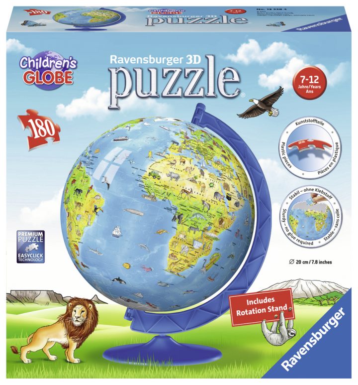 3D Puzzle Globe Enfants Anglais, 180 Pièces | Acheter En à Puzzle En Ligne Enfant