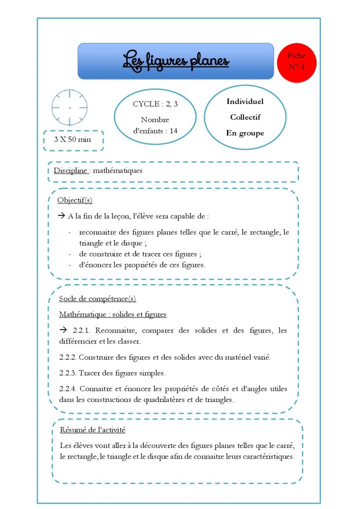 4. Géométrie : Les Formes Géométriques (Figures Planes intérieur Les Formes Geometrique