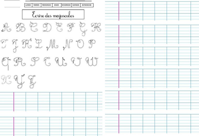 47 Fiches D'écriture, Dictées Muettes, Légendes À Écrire destiné Cahier D Écriture Cp À Imprimer