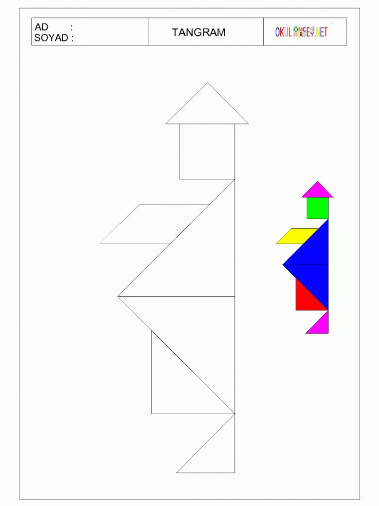 49 En Iyi Tangram Görüntüsü | Matematik, Okul Ve Eğitim concernant Tangram À Découper