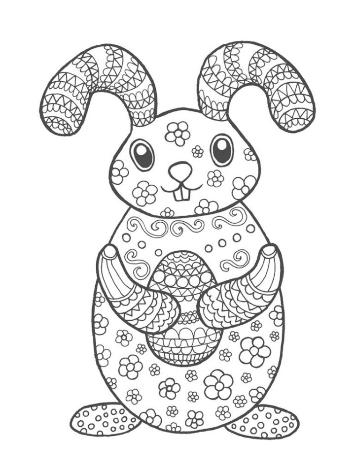 5 Beaux Coloriages De Pâques Pour Enfants & Adultes • • pour Dessin Pour Paques