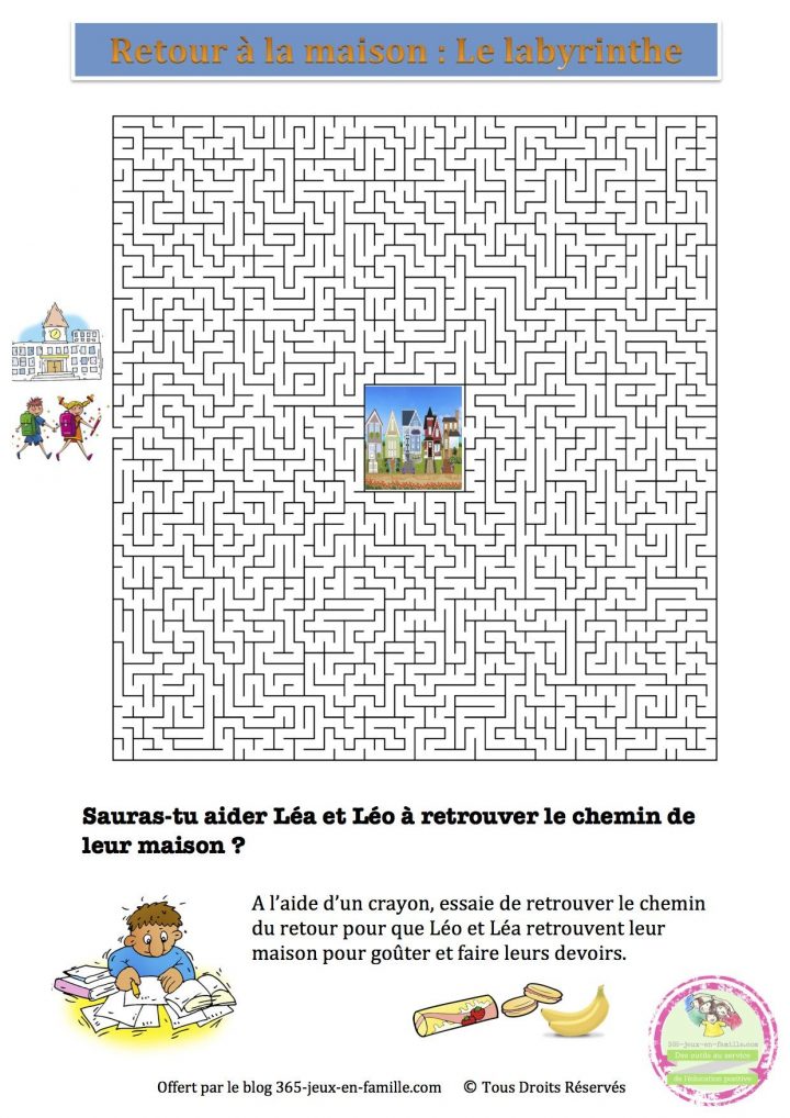 5 Jeux Gratuits À Imprimer Autour De L'école ~ Jeux À encequiconcerne Jeux De Labyrinthe Gratuit