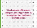 5 Techniques Efficaces Et Ludiques Pour Apprendre Ou Se intérieur Tables De Multiplication Jeux À Imprimer