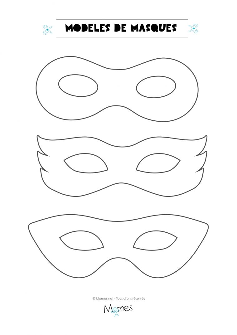 6 Modèles De Masques Pour Le Carnaval – Momes dedans Masque De Loup À Imprimer