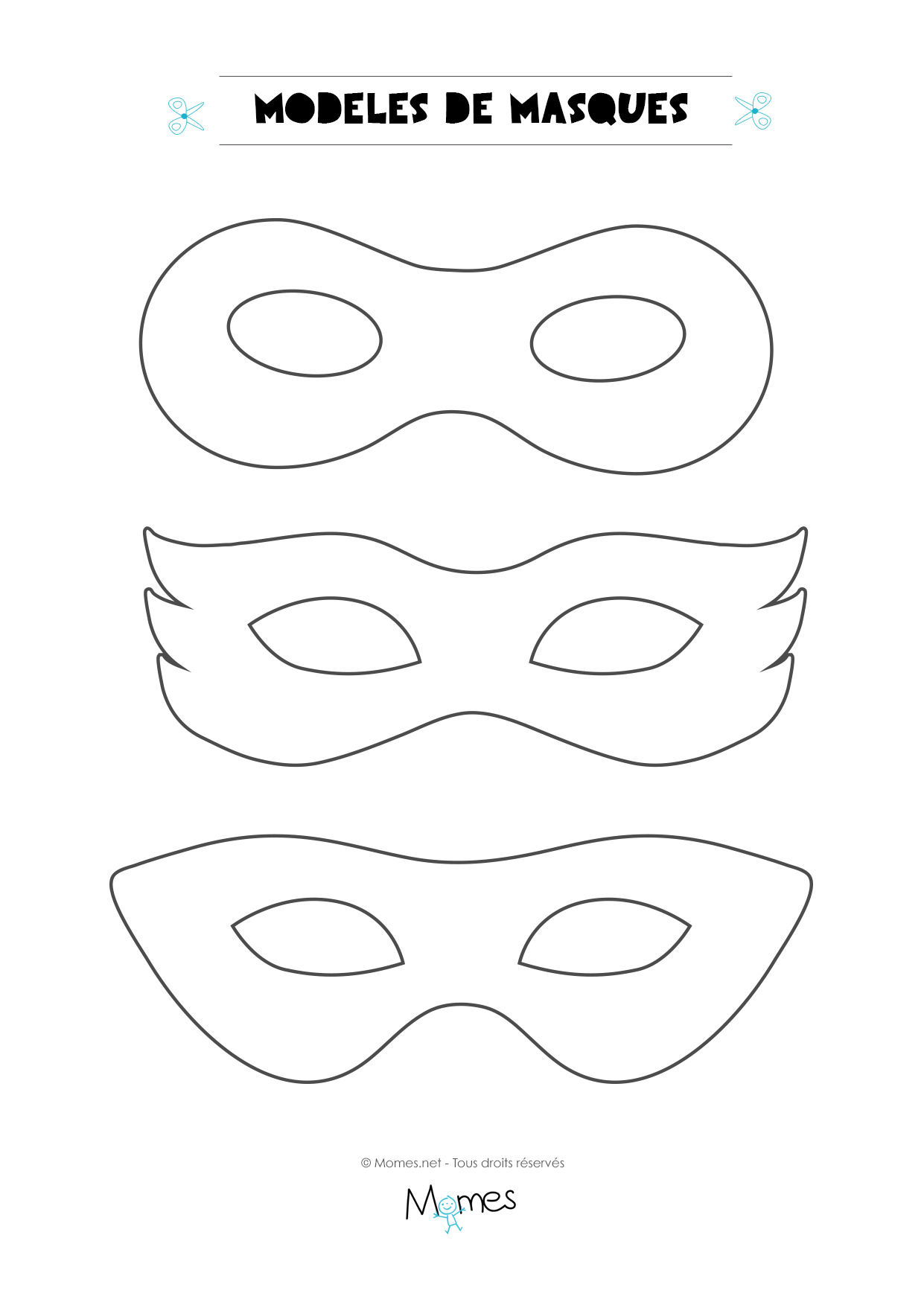 6 Modèles De Masques Pour Le Carnaval - Momes serapportantà Coloriage De Carnaval A Imprimer Gratuit