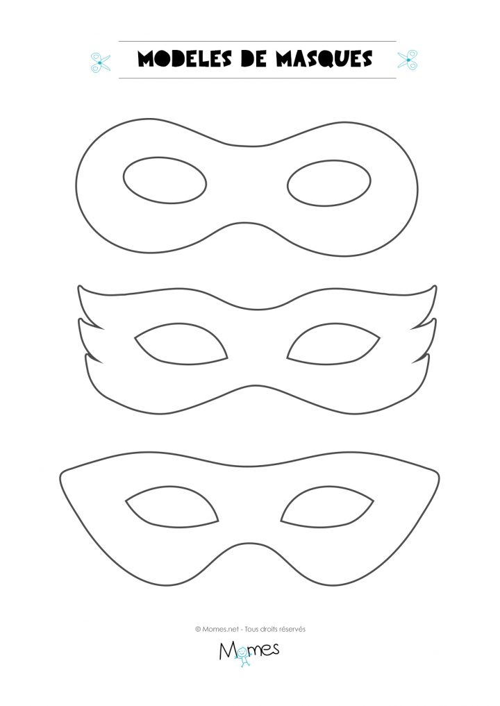 6 Modèles De Masques Pour Le Carnaval – Momes serapportantà Masque Loup A Colorier