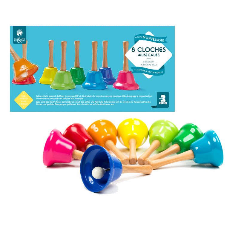 8 Cloches Musicales Activité Montessori pour Activité Montessori 3 Ans