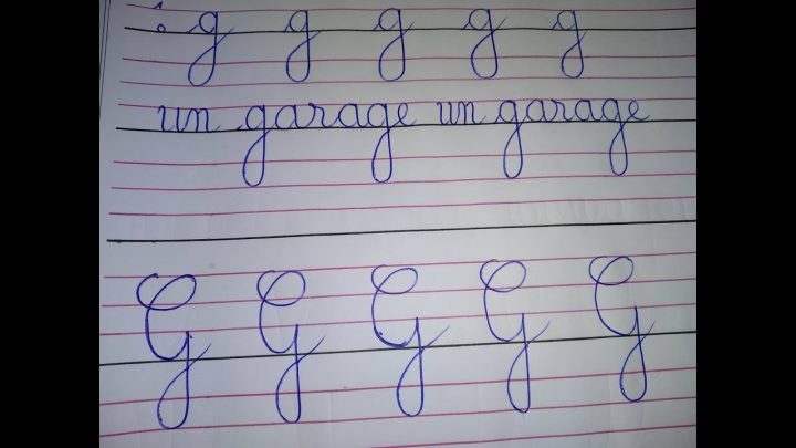 8- Écriture Cursive De L'alphabet Français Minuscule Et Majuscule La Lettre  G,g tout Alphabet Majuscule Et Minuscule