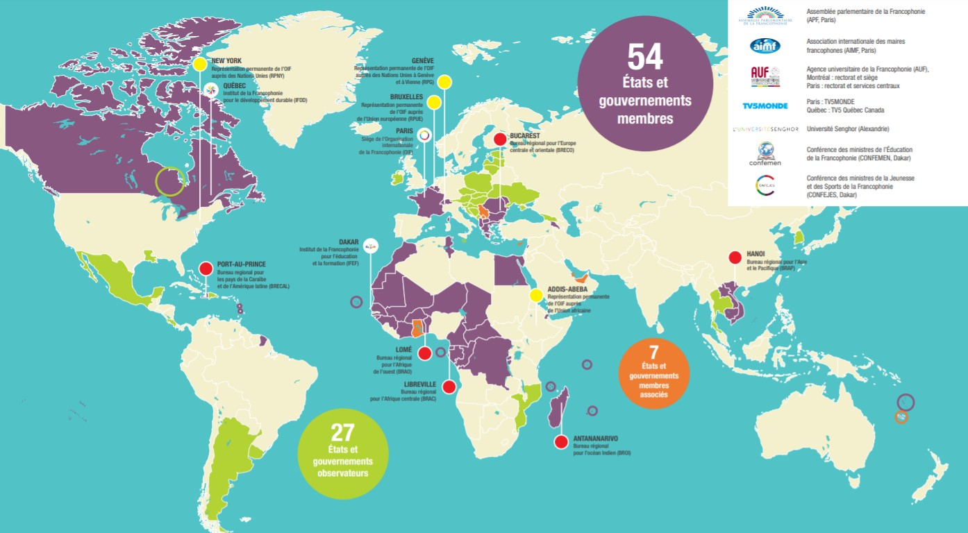 88 Etats Et Gouvernements | Organisation Internationale De avec Carte Des Pays Membres De L Ue