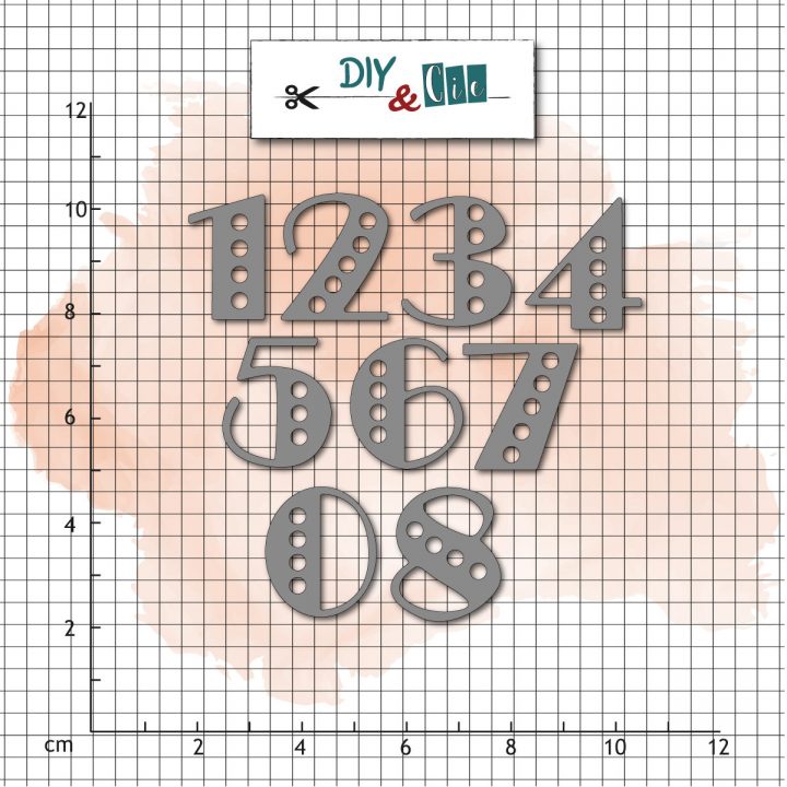 9 Dies / Matrices De Découpe 'diy & Cie – So Chic' Chiffres Music Hall –  Ellafee.re serapportantà Chiffre A Decouper