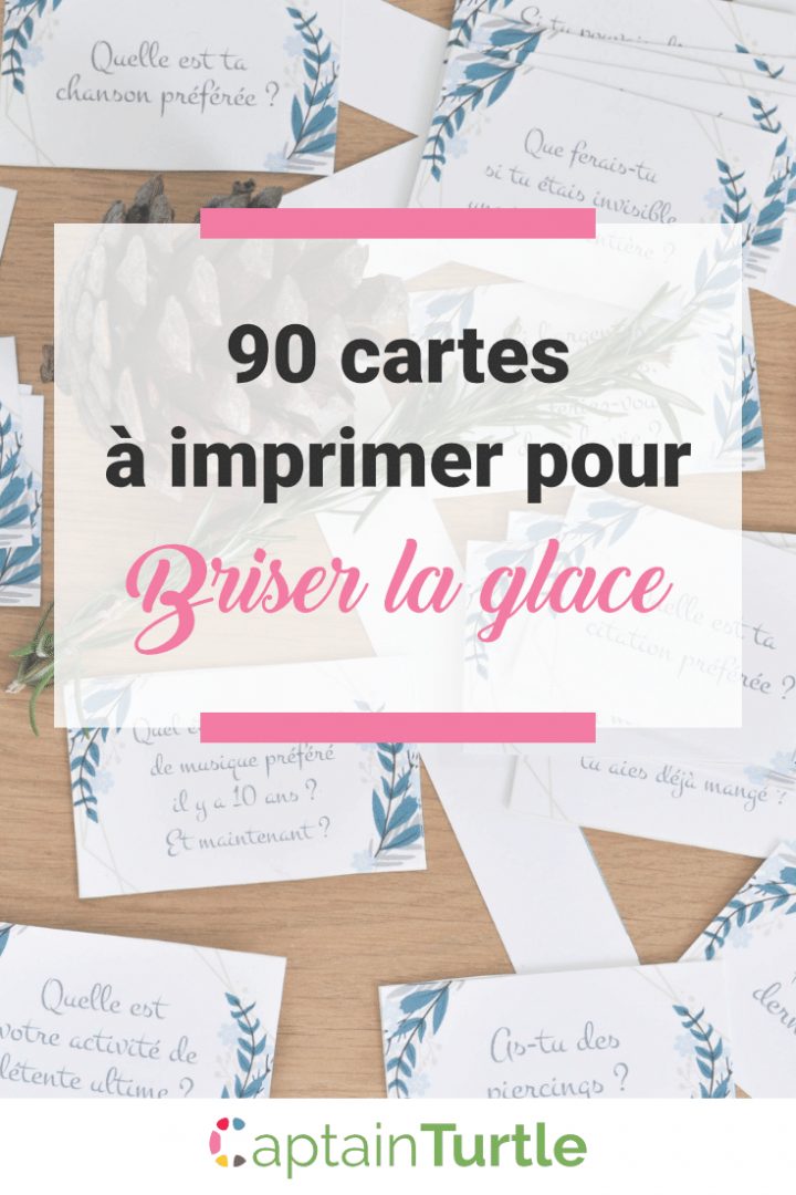 90 Questions Pour Briser La Glace | Cartes À Imprimer intérieur Petite Carte De France A Imprimer