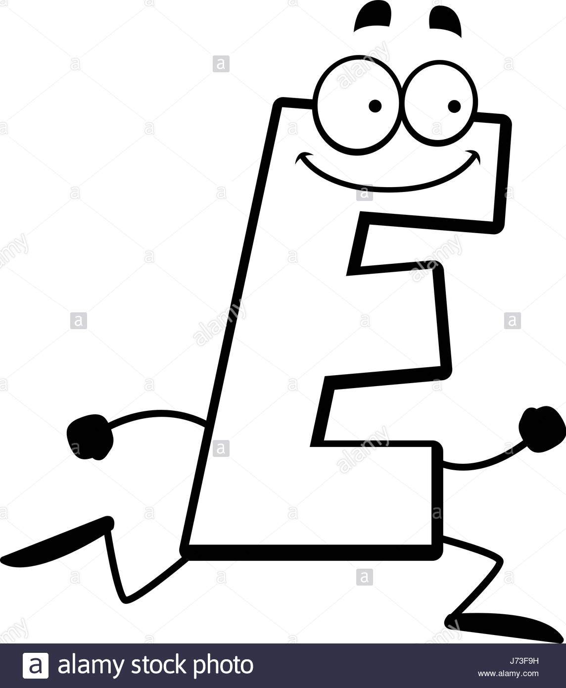 A Cartoon Illustration Of A Letter E Running And Smiling intérieur Dessin Lettre E