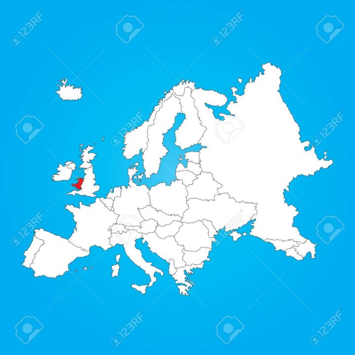 A Map Of Europe With A Selected Country Ofwales intérieur Carte D Europe Avec Pays