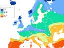 A Map Showing The Average Annual Hours Of Sunshine In Europe serapportantà Carte D Europe En Francais