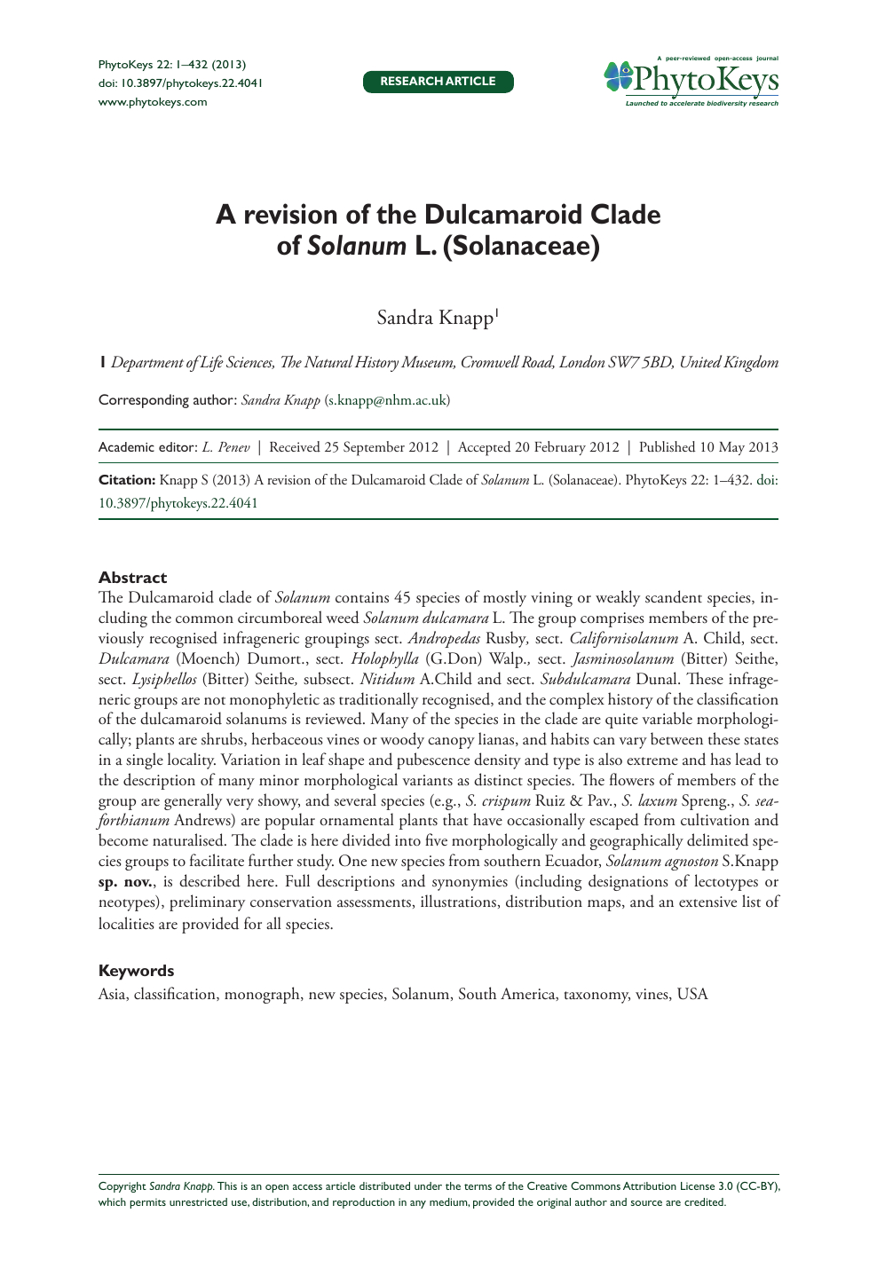 A Revision Of The Dulcamaroid Clade Of Solanum L pour Revision Grande Section 