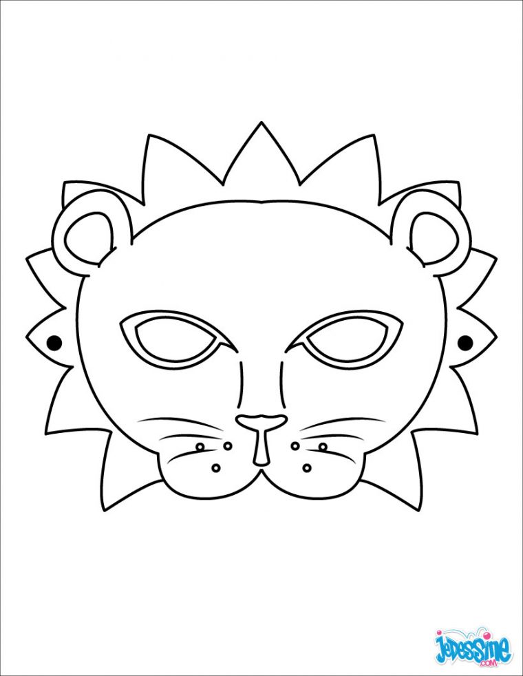 Activités Manuelles Masque De Lion – Fr.hellokids encequiconcerne Masques Animaux À Imprimer