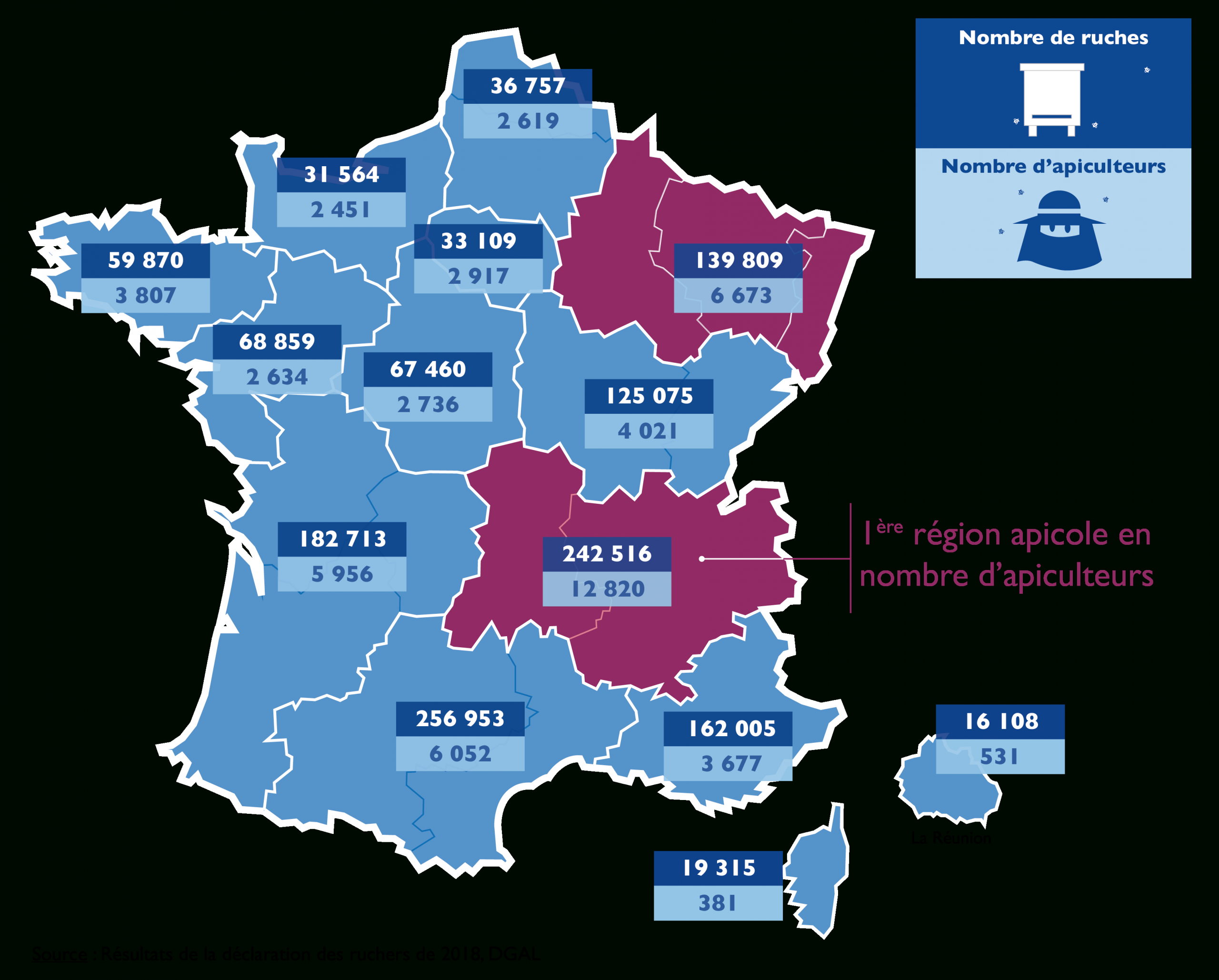 Ada France - Fédération Nationale - Apiculture encequiconcerne Nombre De Régions En France 2017 