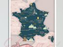 Affiche Carte De La France Rose | Carte De France, France Et encequiconcerne Carte De France Ludique