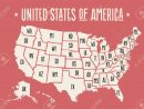 Affiche La Carte Des États-Unis D'amérique Avec Des Noms D'état. Imprimer  La Carte Des Etats-Unis Pour T-Shirt, Une Affiche Ou Géographique  Conception serapportantà Carte Des Etats Unis À Imprimer