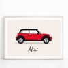 Affiche Mini Cooper, Poster Mini, Voiture, Car, Wall Art destiné Jeux De Mini Voiture