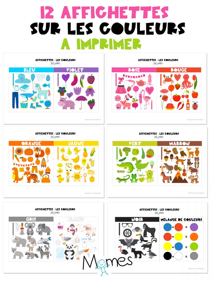 Affiches Sur Les Couleurs – Momes concernant Apprendre Les Couleurs En Maternelle