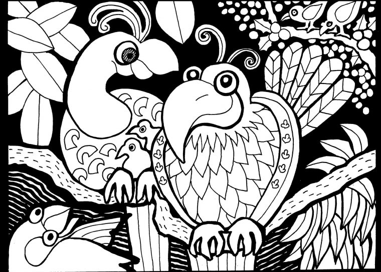 Afrique Dessin Oiseaux – Afrique – Coloriages Difficiles à Dessin Africain A Colorier