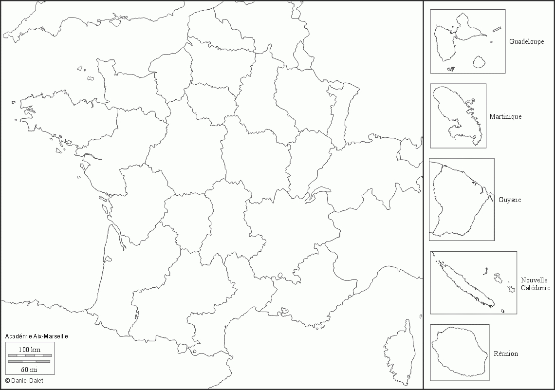 Aix - Marseille - Cartothèque - Terre Ouverte dedans Carte De France Région Vierge 
