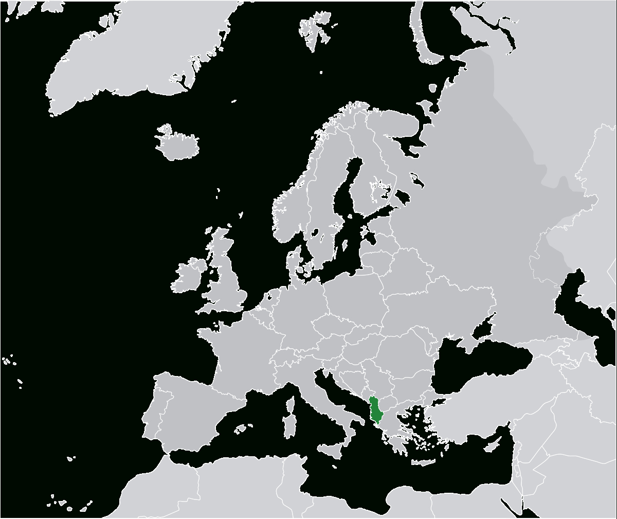 Albanie — Wikipédia tout Carte Europe Avec Capitale