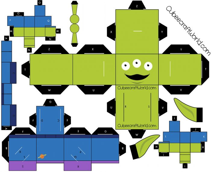 Alien (Toy Story 3) | Paper Toys Template, Toy Story Crafts à Paper Toy A Imprimer