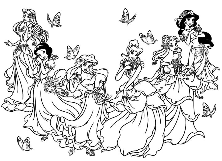 All Princesses Disneyfrom The Gallery : Back To Childhood pour Coloriage Princesses Disney À Imprimer