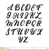 Alphabet Majuscule Écrit Par Main Illustration De Vecteur destiné L Alphabet En Majuscule