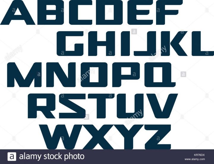 Alphabet Majuscule Numérique. Technologie Futuriste Font concernant Modele Alphabet Majuscule