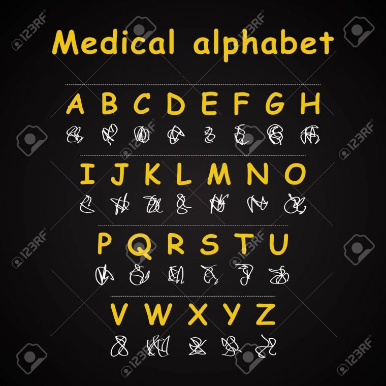 Alphabet Médical – Modèle D'inscription Drôle tout Modèle D Alphabet