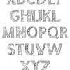 Alphabet Noir Et Blanc Majuscules Décorées Des Modèles encequiconcerne Modele Alphabet Majuscule