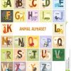 Alphabet, Noms Et Animaux Sur Les Milieux Colorés encequiconcerne Apprendre Le Nom Des Animaux