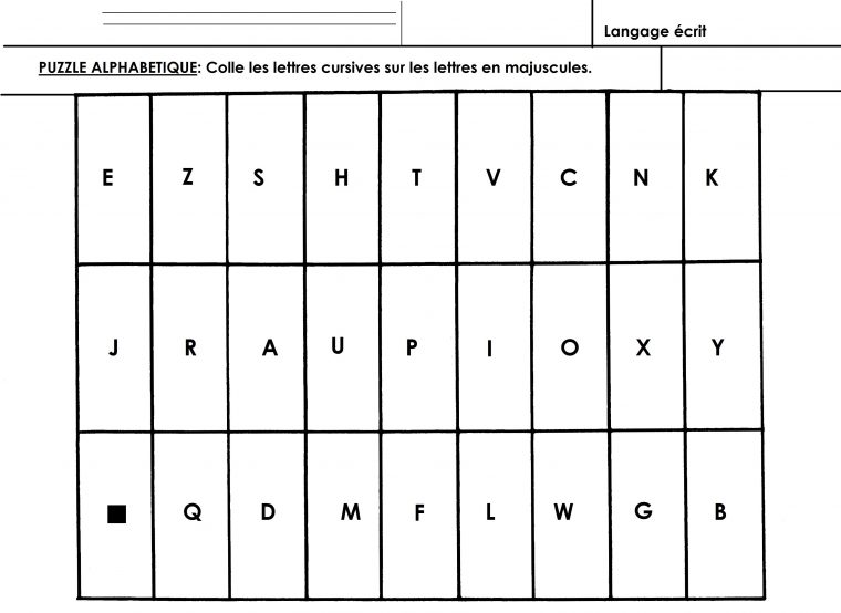 Alphabet: Puzzle Alphabétique Grande Section Cp – École serapportantà Lettre De L Alphabet A Imprimer Et Decouper