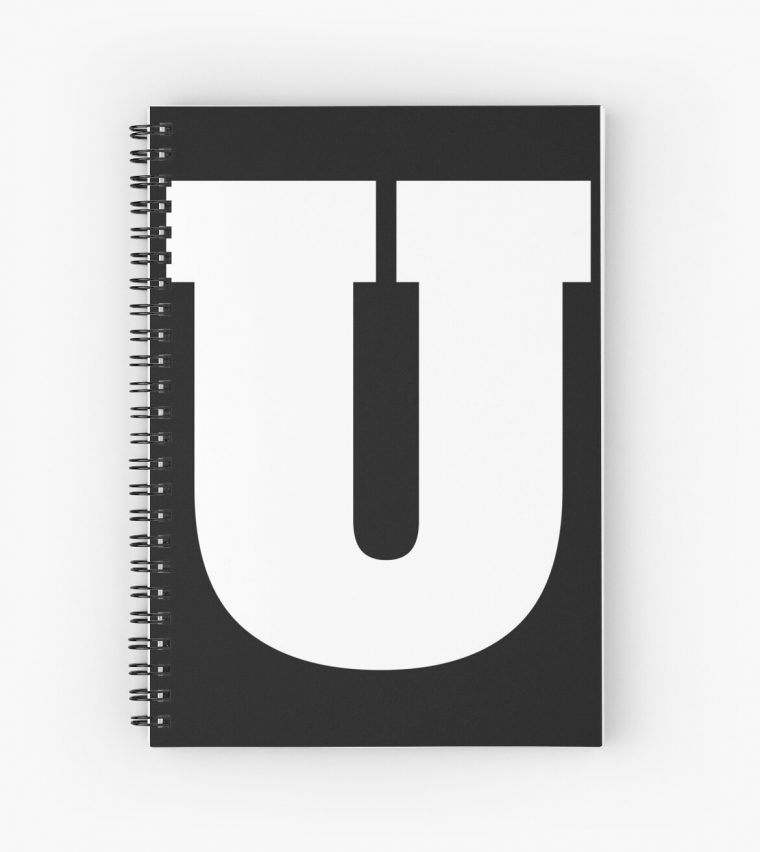 'alphabet U (Uppercase Letter U), Letter U' Spiral Notebook By  Mkcooldesigns Mk tout Cahier Majuscule