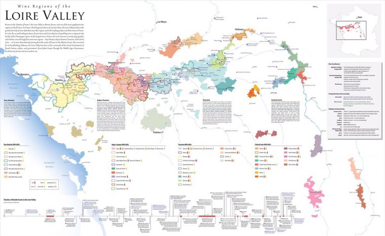 Amphoramap On Twitter: "#loire Valley #wine #map, New For pour Region De France 2017