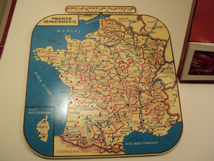 Ancien Jeu Éducatif La France En Puzzle Carte Des intérieur Jeu Carte De France